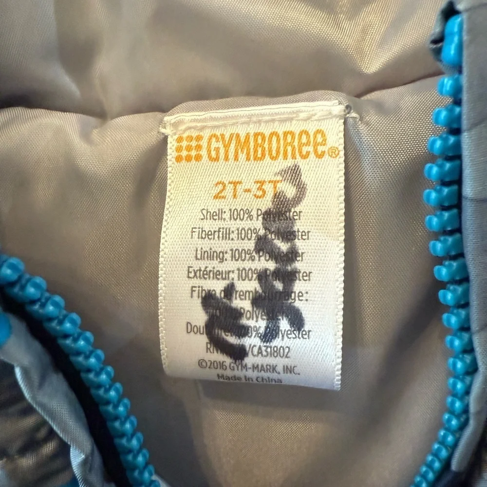 Gymboree camo Gray and Blue Puffer Jacket